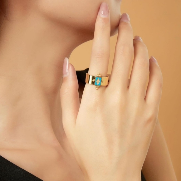 Adjustable Open Band Ring - Picture 2 of 4